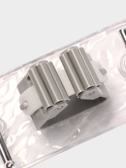 Держатель для швабр настенный самоклеящийся, прозрачная основа, 16×6×6 см