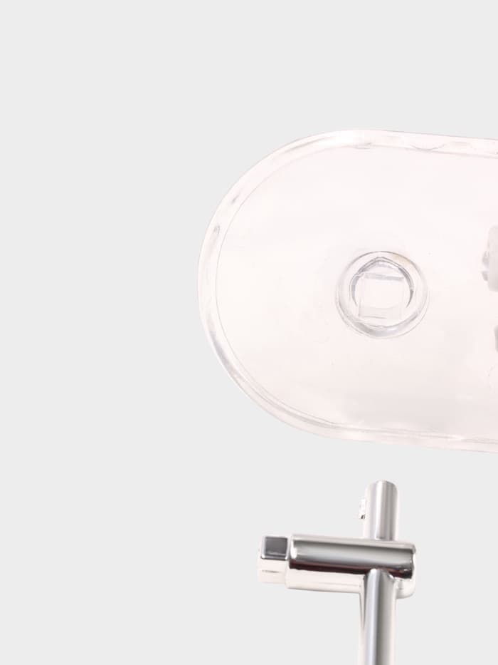 Держатель для швабр настенный самоклеящийся, прозрачная основа, 16×6×6 см