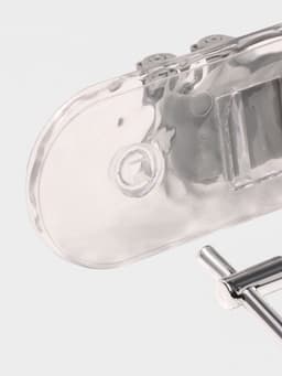 Держатель для швабр настенный самоклеящийся, прозрачная основа, 4 отделения, 42.5×6×6 см