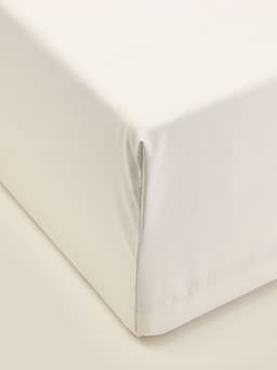 Простыня на резинке евро SL Home, 200×200+30 см, перкаль, молочная