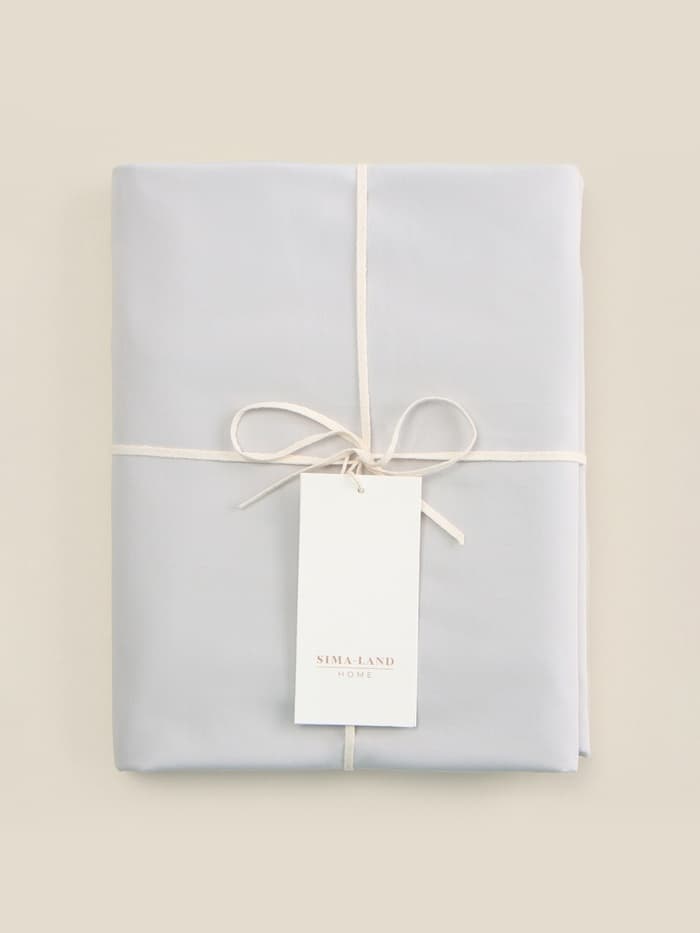 Простыня 1.5-спальная SL Home Percale 300ТС, 160×235 см, хлопок 100%, серая