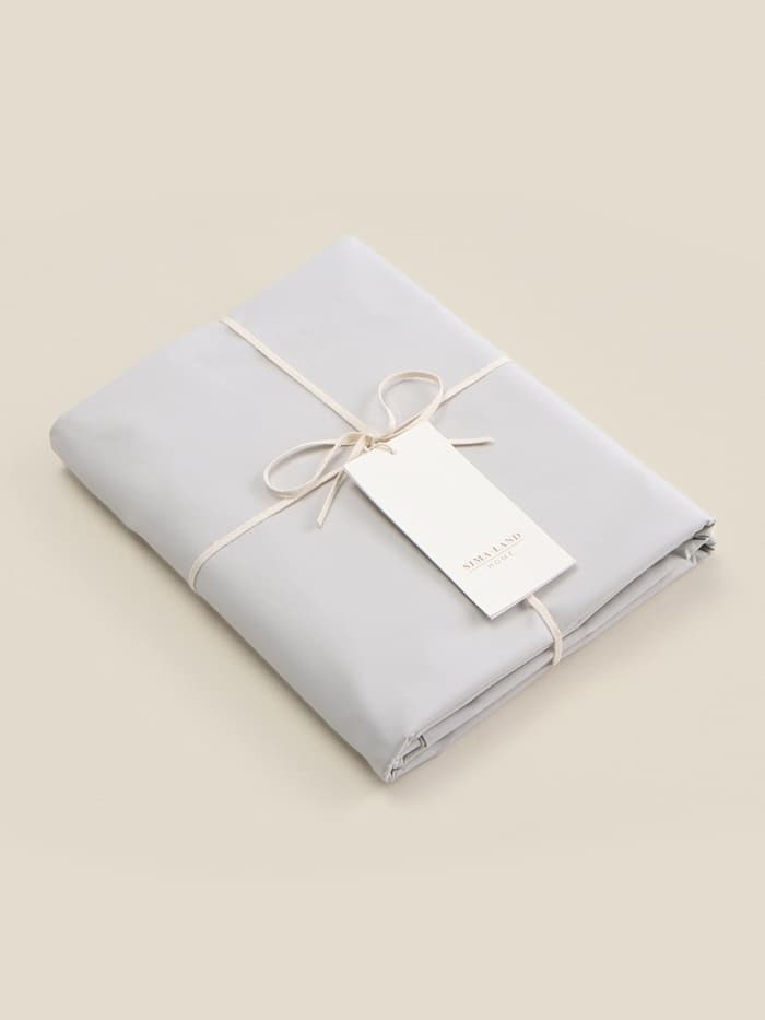 Простыня 1.5-спальная SL Home Percale 300ТС, 160×235 см, хлопок 100%, серая