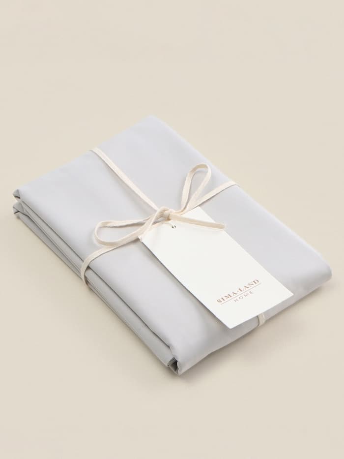 Наволочка SL Home Percale 300ТС, 70×70+3 см, перкаль, хлопок 100%, серая