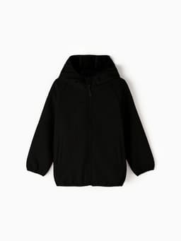 Ветровка демисезонная для мальчиков MINAKU из Softshell на флисе, непромокаемая, чёрная, рост 92 см