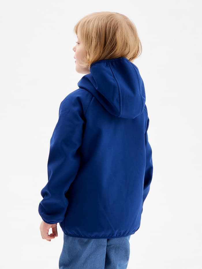 Ветровка демисезонная для мальчиков MINAKU из Softshell на флисе, непромокаемая, тёмно-синяя, рост 104 см