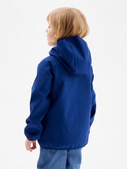 Ветровка демисезонная для мальчиков MINAKU из Softshell на флисе, непромокаемая, тёмно-синяя, рост 128 см