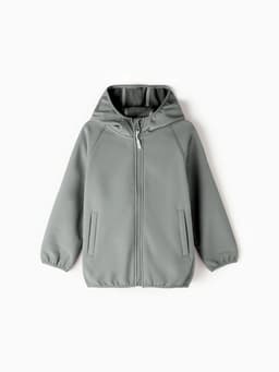 Ветровка демисезонная для мальчиков MINAKU из Softshell на флисе, непромокаемая, серая, рост 98 см