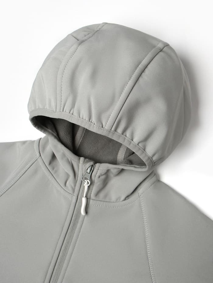 Ветровка демисезонная для мальчиков MINAKU из Softshell на флисе, непромокаемая, серая, рост 98 см