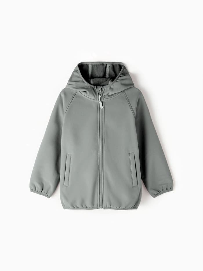 Ветровка демисезонная для мальчиков MINAKU из Softshell на флисе, непромокаемая, серая, рост 116 см