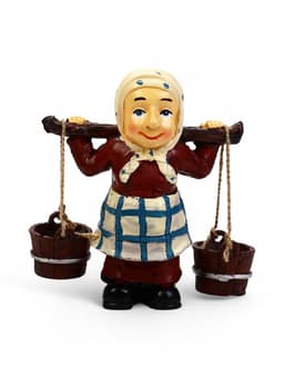 Садовая фигура из полистоуна «Бабушка с ведрами», 20×7×19 см, Greengo