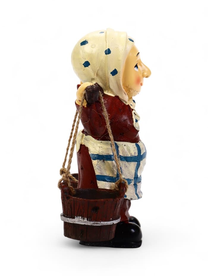 Садовая фигура из полистоуна «Бабушка с ведрами», 20×7×19 см, Greengo