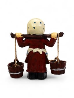 Садовая фигура из полистоуна «Бабушка с ведрами», 20×7×19 см, Greengo