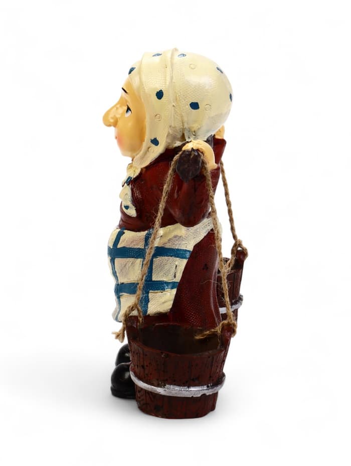 Садовая фигура из полистоуна «Бабушка с ведрами», 20×7×19 см, Greengo