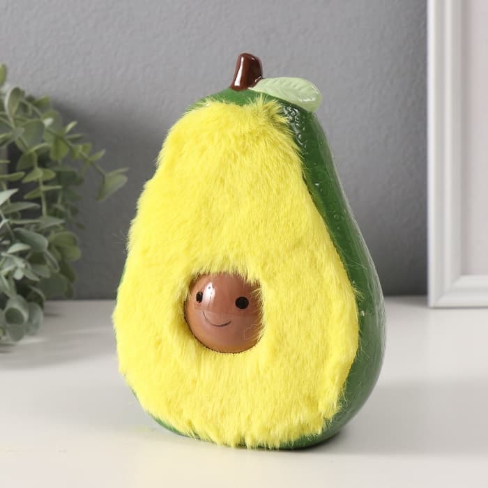 Копилка для денег «Пушистое авокадо», керамика, 9.2×12.5×16.7 см