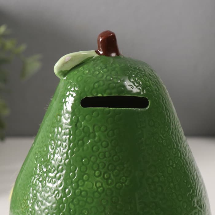 Копилка для денег «Пушистое авокадо», керамика, 9.2×12.5×16.7 см