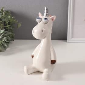 Копилка для денег «Единорожек-пучеглаз», керамика, 9×10.9×20.3 см