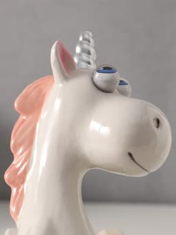 Копилка для денег «Единорожек-пучеглаз», керамика, 9×10.9×20.3 см