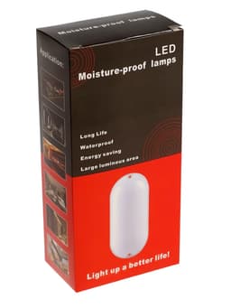 Светильник светодиодный герметичный, 18 Вт, IP54, 4000К, 220 В, овал, белый