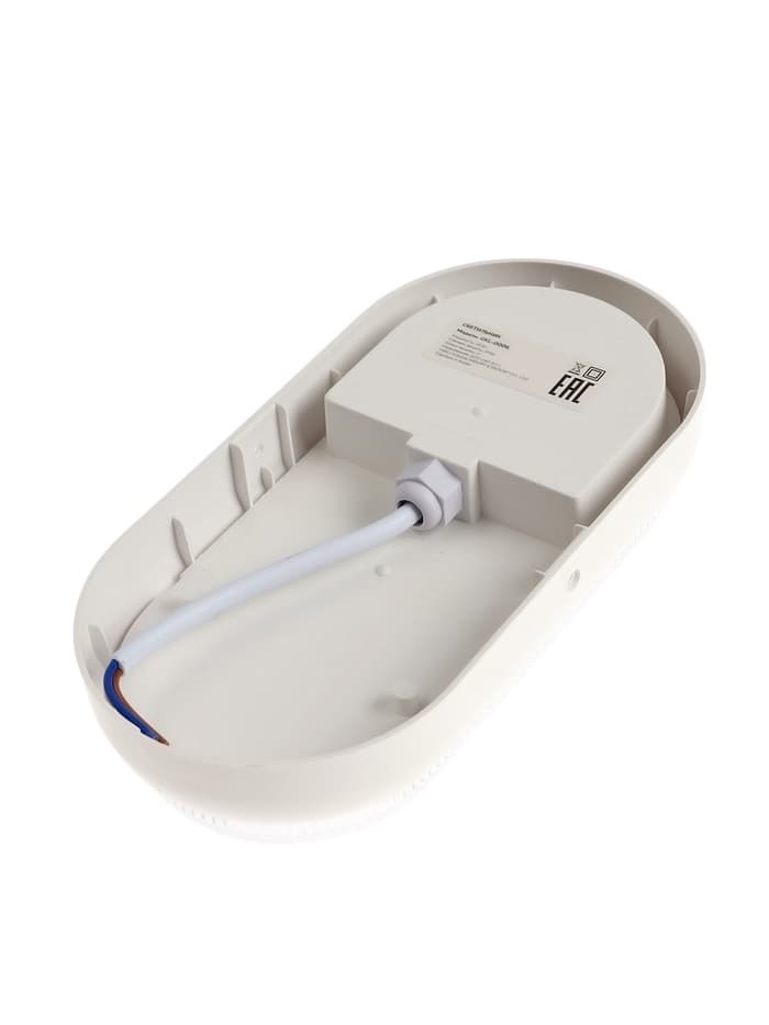 Светильник светодиодный герметичный, 18 Вт, IP54, 6500К, 220 В, овал, белый