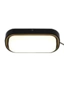 Светильник светодиодный герметичный, 24 Вт, IP54, 4000К, 220 В, овал, черный