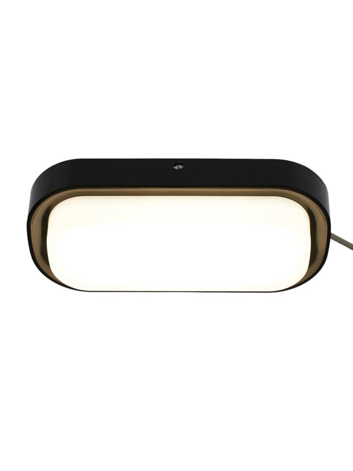 Светильник светодиодный герметичный, 24 Вт, IP54, 4000К, 220 В, овал, черный