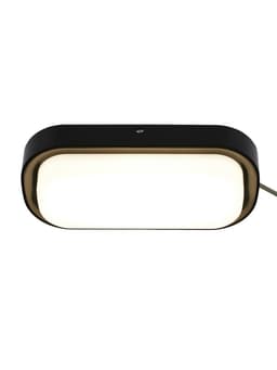 Светильник светодиодный герметичный, 24 Вт, IP54, 4000К, 220 В, овал, черный