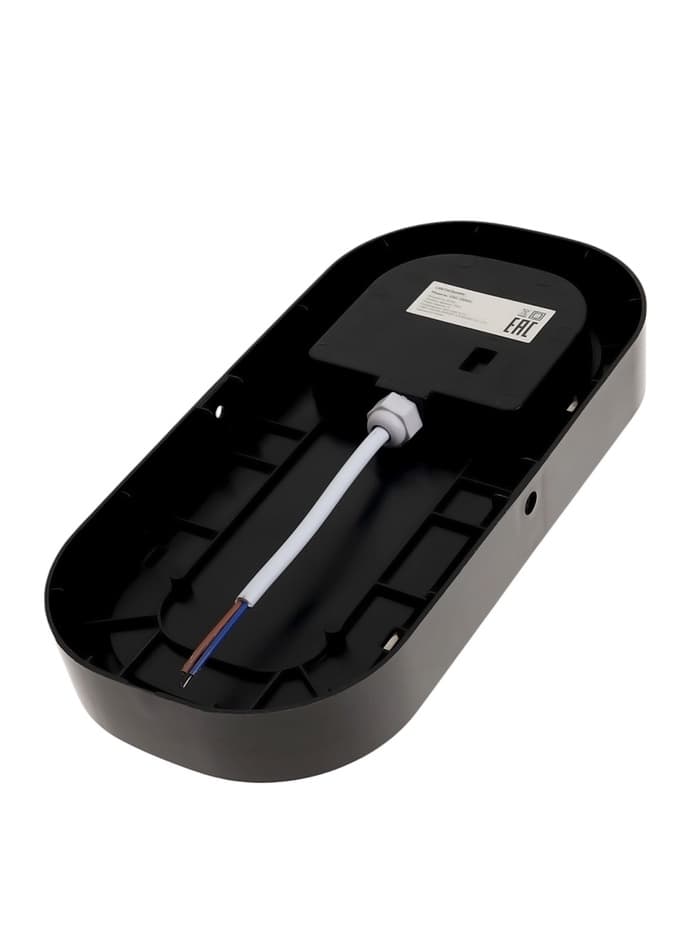 Светильник светодиодный герметичный, 24 Вт, IP54, 4000К, 220 В, овал, черный