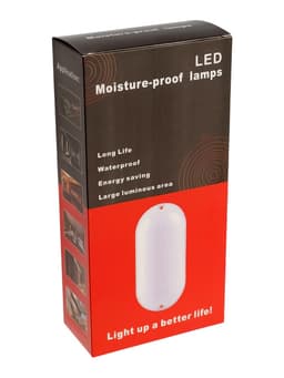 Светильник светодиодный герметичный, 24 Вт, IP54, 4000К, 220 В, овал, черный