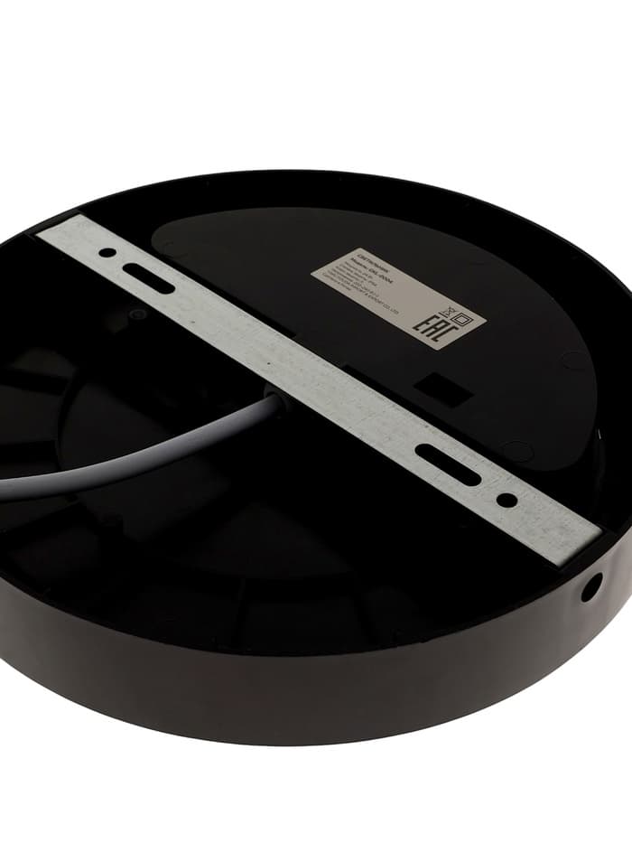 Светильник светодиодный герметичный, 24 Вт, IP54, 4000К, 220 В, круг, черный