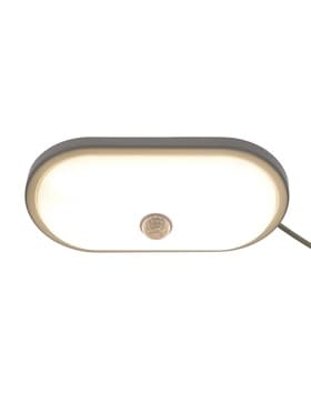 Светильник светодиодный герметичный, с датчиком движения, 15 Вт, IP54, 4000K, 220 В, овал