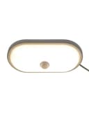 Светильник светодиодный герметичный, с датчиком движения, 15 Вт, IP54, 4000K, 220 В, овал