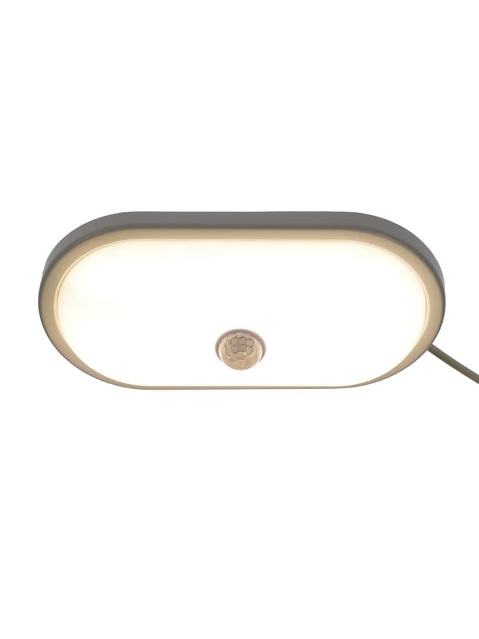 Светильник светодиодный герметичный, с датчиком движения, 15 Вт, IP54, 4000K, 220 В, овал