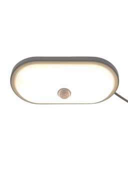 Светильник светодиодный герметичный, с датчиком движения, 15 Вт, IP54, 4000K, 220 В, овал