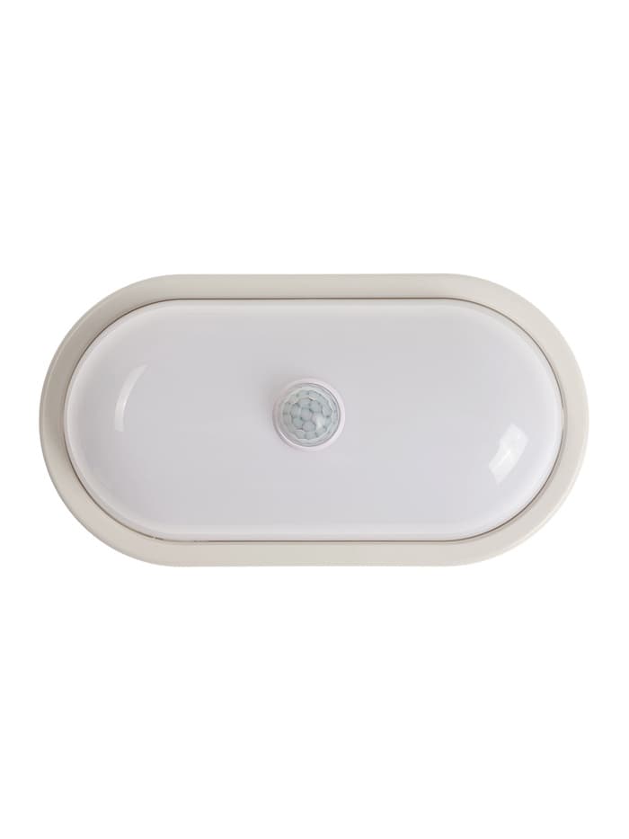 Светильник светодиодный герметичный, с датчиком движения, 15 Вт, IP54, 4000K, 220 В, овал