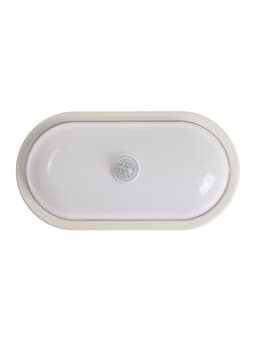 Светильник светодиодный герметичный, с датчиком движения, 15 Вт, IP54, 4000K, 220 В, овал