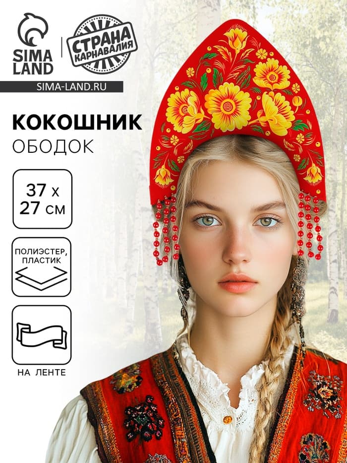 Ободок кокошник «Красна девица»