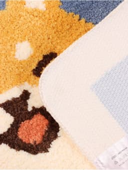 Коврик Доляна «Корги», 40×60 см, микрофибра, синий