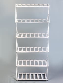 Стеллаж универсальный, 6 полок, 50×25×110 см, напольный, открытый, белый, Greengo