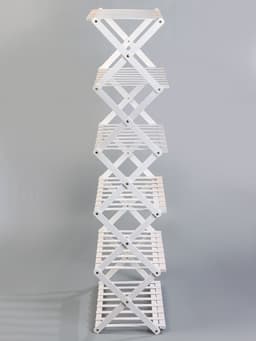 Стеллаж универсальный, 6 полок, 50×25×110 см, напольный, открытый, белый, Greengo