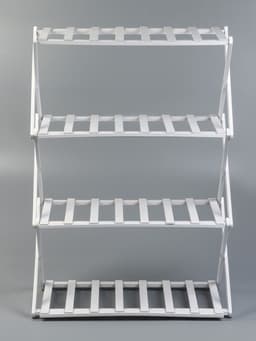 Стеллаж универсальный, 4 полки, 50×25×68 см, напольный, открытый, белый, Greengo