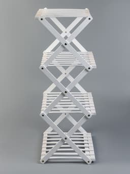 Стеллаж универсальный, 4 полки, 50×25×68 см, напольный, открытый, белый, Greengo