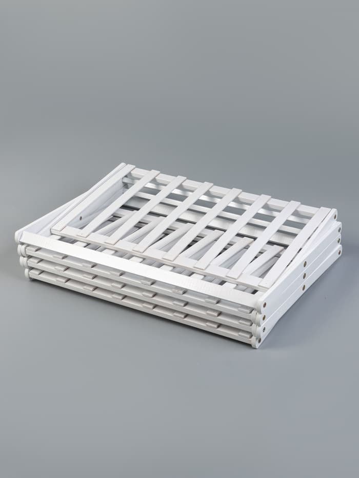 Стеллаж универсальный, 4 полки, 50×25×68 см, напольный, открытый, белый, Greengo