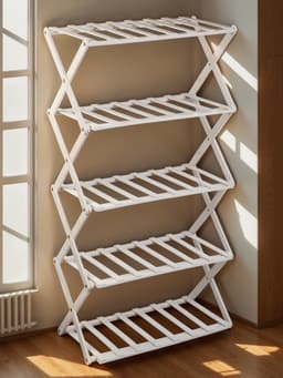 Стеллаж универсальный, 5 полок, 50×25×89 см, напольный, открытый, белый, Greengo