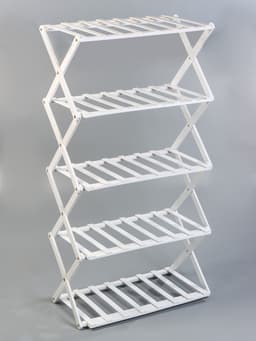 Стеллаж универсальный, 5 полок, 50×25×89 см, напольный, открытый, белый, Greengo