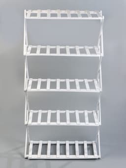 Стеллаж универсальный, 5 полок, 50×25×89 см, напольный, открытый, белый, Greengo