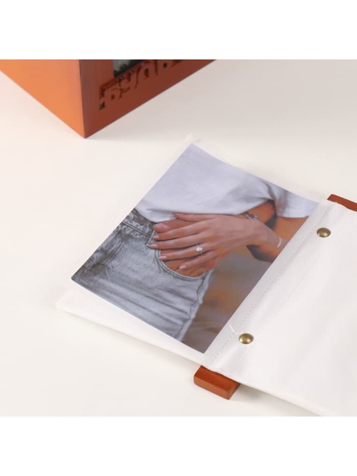 Фотоархив на 96 фото 10×15 см с фоторамкой 10×15 см «Будь рядом», красное дерево, 20×15×12 см