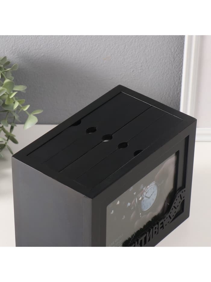 Фотоархив на 96 фото 10×15 см с фоторамкой 10×15 см «В объективе», чёрный 20×15×12 см