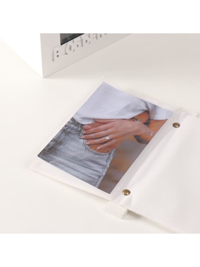 Фотоархив на 96 фото 10×15 см с фоторамкой 10×15 см «В объективе», белый, 20×15×12 см