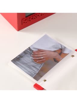 Фотоархив на 96 фото 10×15 см с фоторамкой 10×15 см «Бесконечно», красный, 20×15×12 см