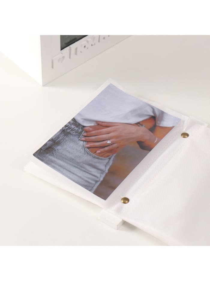 Фотоархив на 96 фото 10×15 см с фоторамкой 10×15 см «Помнишь?», белый, 20×15×12 см